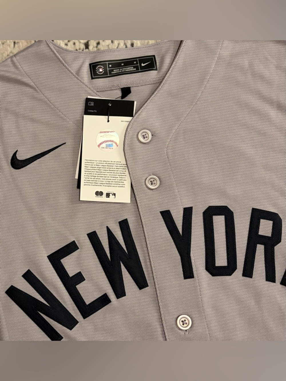 Nike Authentic New York Yankees Cam Schlittler #31 MLB Gray Jersey Men’s Sz: M - Picture 6 of 9